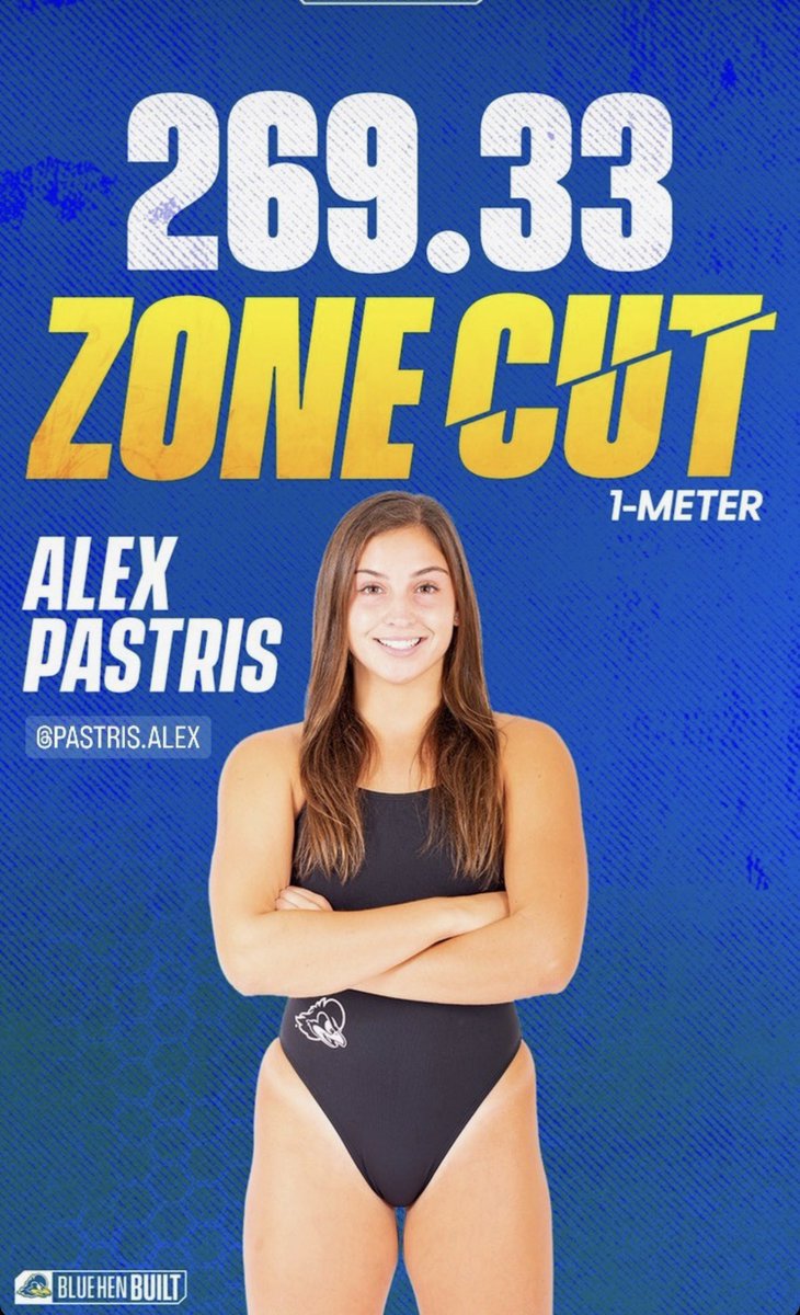 MNcoachkayla's tweet photo. Shout out to our @MNAthletics alum and current @UDBlueHens @AlexPastris for qualifying for NCAA Zones today on 1meter at her meet vs Yale today! She also placed 3rd on both 1m &amp; 3m 🎉🎉 https://t.co/dnRMZWJUNu