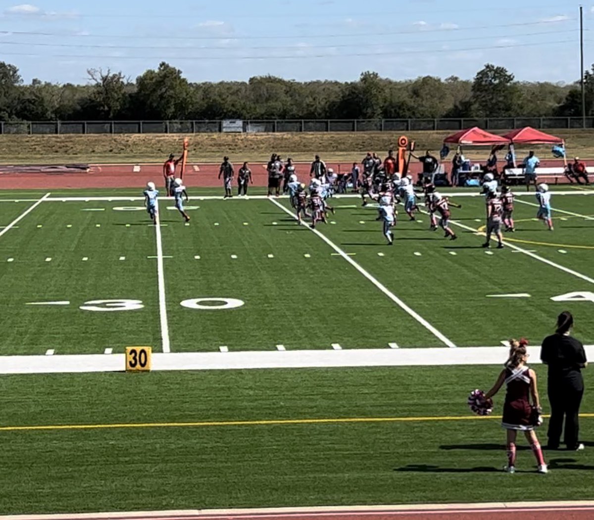 Student: Mr. Cooper, since you love the Cowboys, you will love my team too! Can you come to my game?

I enjoyed cheering on several students from JES today! #SaturdayFootball