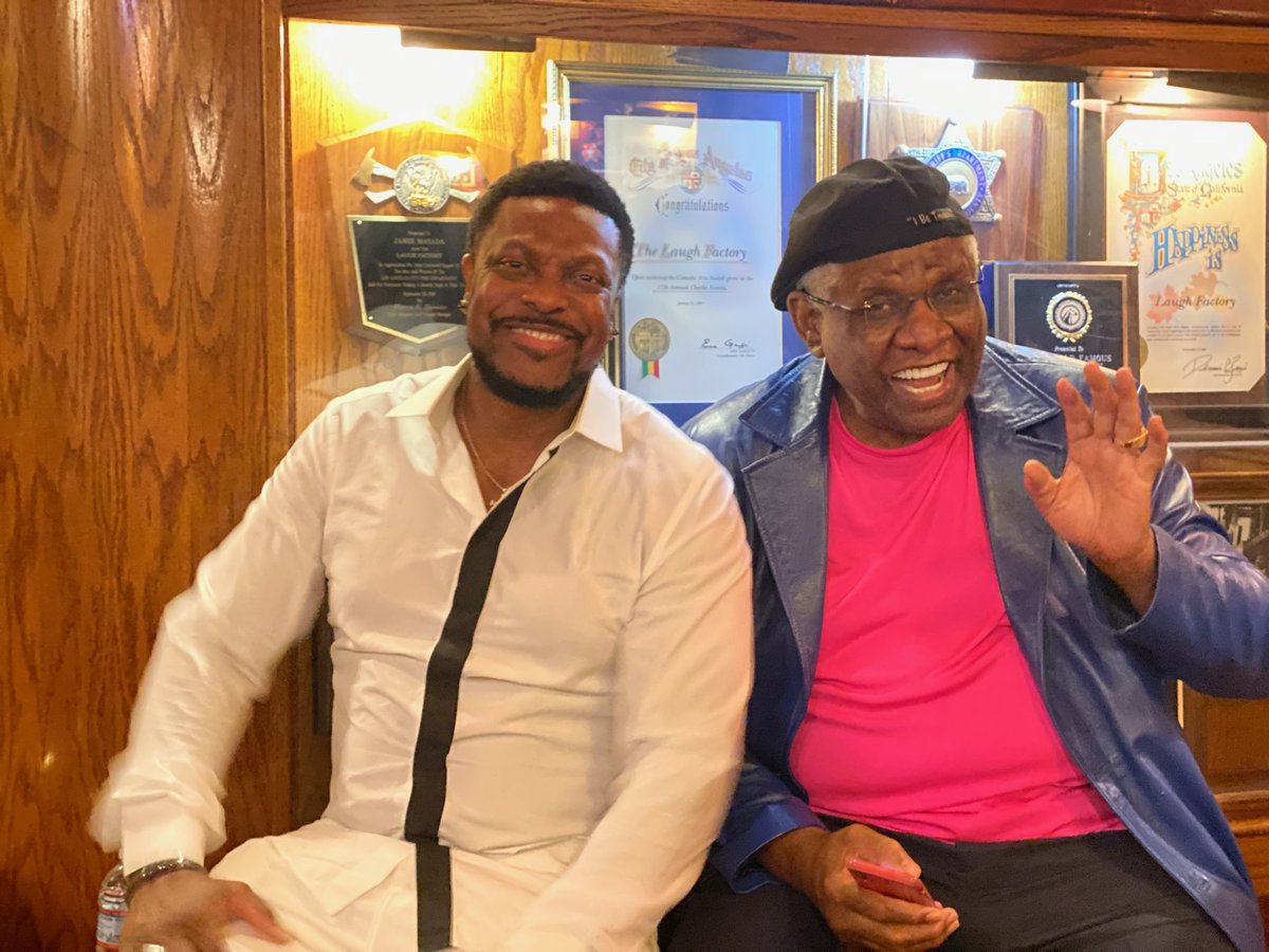 MrGeorgeWallace's tweet photo. Had a badass night at @TheLaughFactory in Hollywood. My son @ChrisTuckerReal jumped on stage and surprised the hell out of errybody. https://t.co/W2uAnc84HN