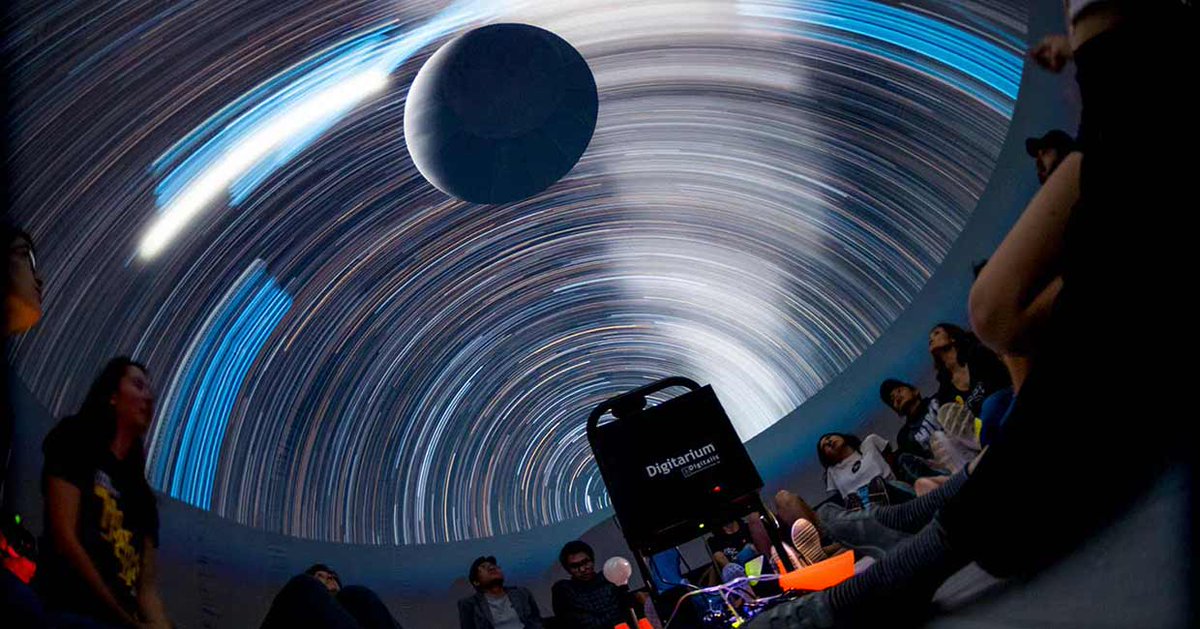 Fun for the whole family: Be sure to visit our Portable Planetarium today, hosted by @UCSDPhySci! Be an astronomer for the day with an immersed, galactic experience. Located in Student Services Center - Multipurpose Room until 5:30pm. Learn more: bit.ly/3eTcCtn