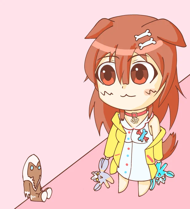 新しいお友達をみつけたイッヌ#できたてころね #生神もんざえもん 