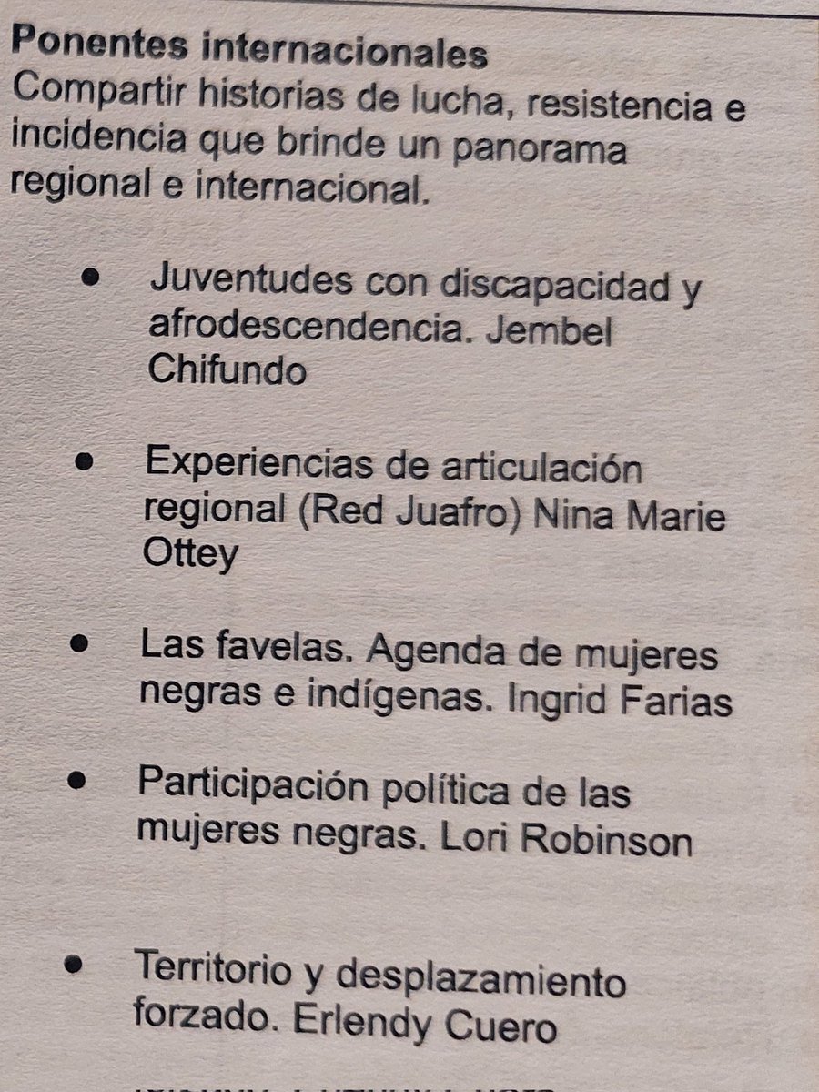 Nayiten's tweet photo. Este día da inicio el Encuentro Nacional Afro convocado por @muafro2 e @ISBeauvoir en el marco del Día Nacional de la No #Discriminación y el #Decenio Afro.
Acompañan invitadas internacionales, en la construcción de una #agenda antirracista. https://t.co/ZJ5fMXhq0S