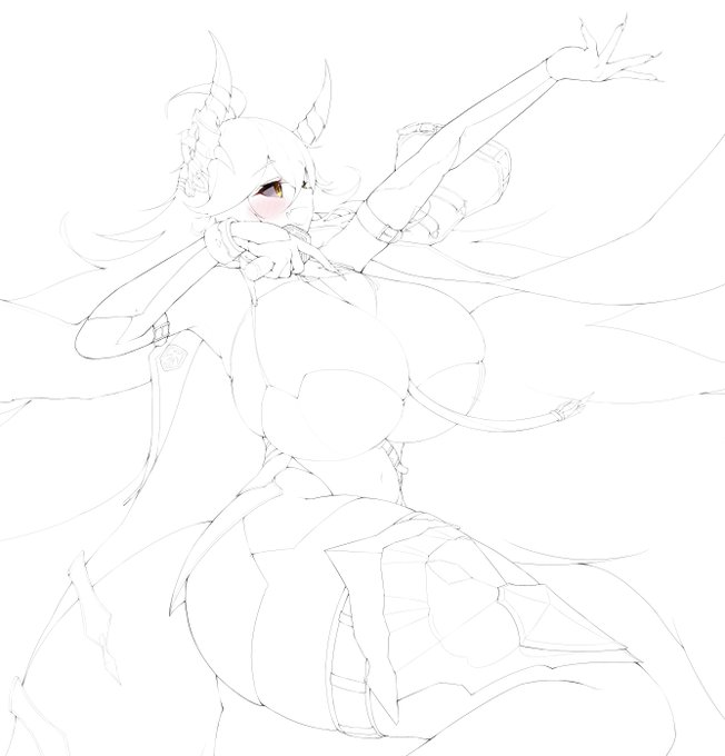 線画にめちゃめちゃ時間掛かっちゃったのでなる早で仕上げたい 