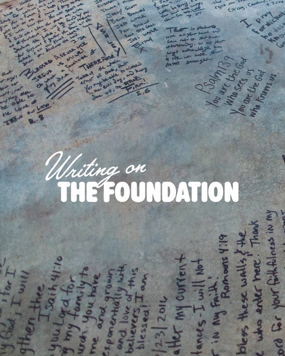 Join us tomorrow anytime between 4-6pm as we write on the foundation and pray over our new Milestone Kids Building! We can't wait to see the future families that will grow up in this new ministry area.