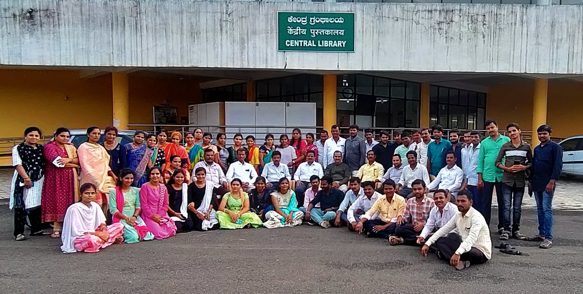 parashu5's tweet photo. Dept of Public Library students visited to CUK Central Library as part of academic activity, they learnt Library Automation, RFID technology, circulation activities and BRC etc.. https://t.co/Ahl9tQBEoN