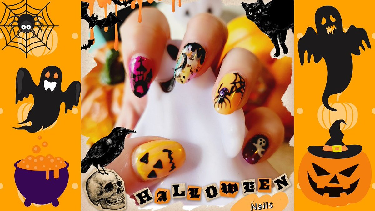 Ruthsy25's tweet photo. New video is up, this nail art tutorial is very simple and easy to do, I really hope that you'll like it. I send you lots of love and I wish you a happy weekend. https://t.co/H1OXkEgE8w #halloween #halloweennails #halloweennailsdesign #halloweennailart #halloweennailarttutorial https://t.co/YA5WNMyl7Q