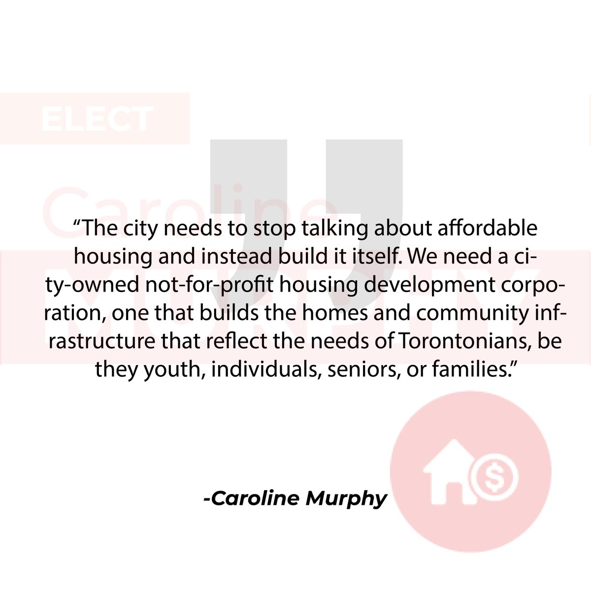 cmurphy_TO's tweet photo. “The city needs to stop talking about affordable housing and instead build it itself. We need a city-owned not-for-profit housing development corporation, one that builds the homes and community infrastructure that reflect the needs of Torontonians. https://t.co/u1lKuLMvXF