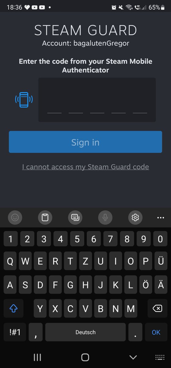 bagalutenGregor's tweet photo. Wenn man einen Code zu Authentifizierung in der App eingeben soll, den man von der App bekommen soll in die man sich gerade einloggen will. 🤦♂️
#SteamGuard #EinmalMitProfis https://t.co/RNeM9pzw7S