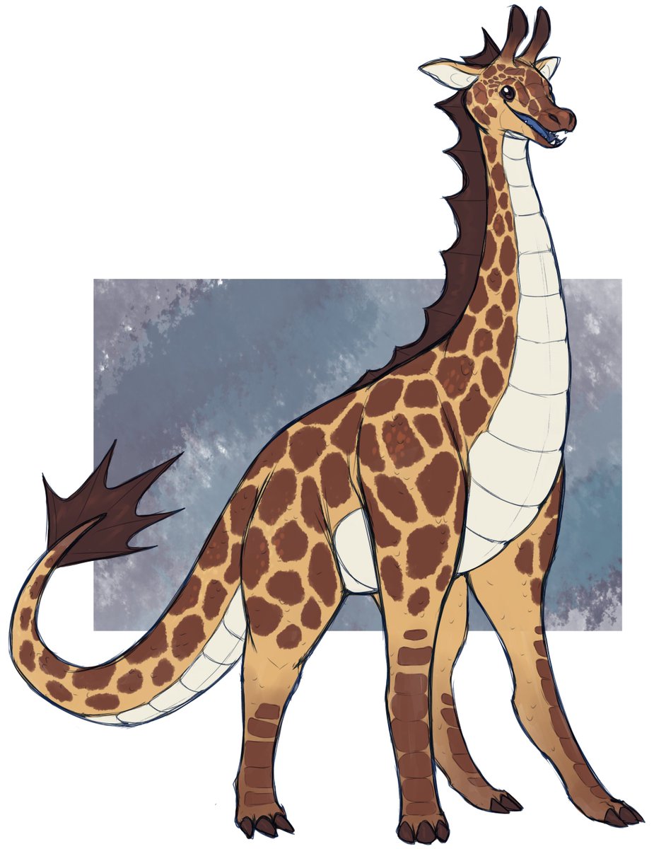 「Made a giraffe dragon, her name is Color」🌿Smashchu🌿 Looking for work