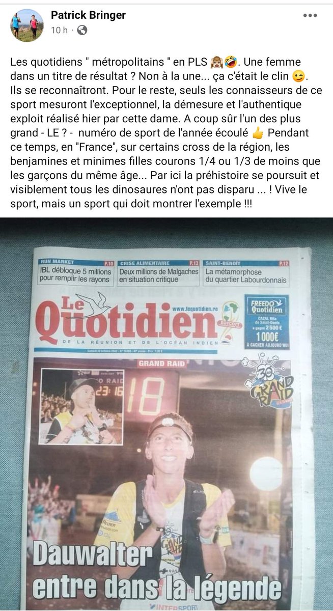 vincentgaudin's tweet photo. Ça tabasse sur Facebook !
#Liberté #Egalité #Running https://t.co/pstakBAQQm