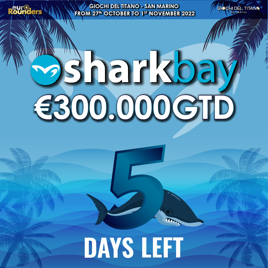 GtpokerRSM's tweet photo. COUNTDOWN -5!

Pochi giorni allo start di #SharkbayFestival #SanMarino €300.000GTD.
Siete pronti? 😎

🪑 Reserve your Seat https:
//www.eurorounders.com/events/sharkbay-ottobre-2022

More informations: 
https://t.co/IEeOsImwcZ 
https://t.co/zJLf7EhrJc https://t.co/nFWDU4QvdZ