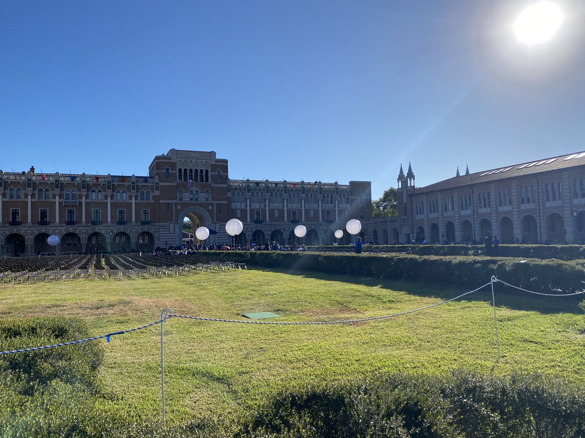 AmstatPresident's tweet photo. Excited to represent ASA ⁦@AmstatNews⁩ at the historical investiture of Reginald DesRoches as the 8th Pres of ⁦@RiceUniversity⁩ ⁩. Catch the listing of ASA amongst the learned and professional societies - 3rd from the top! ⁦@ensorkb⁩ https://t.co/Q3HmYJowTr