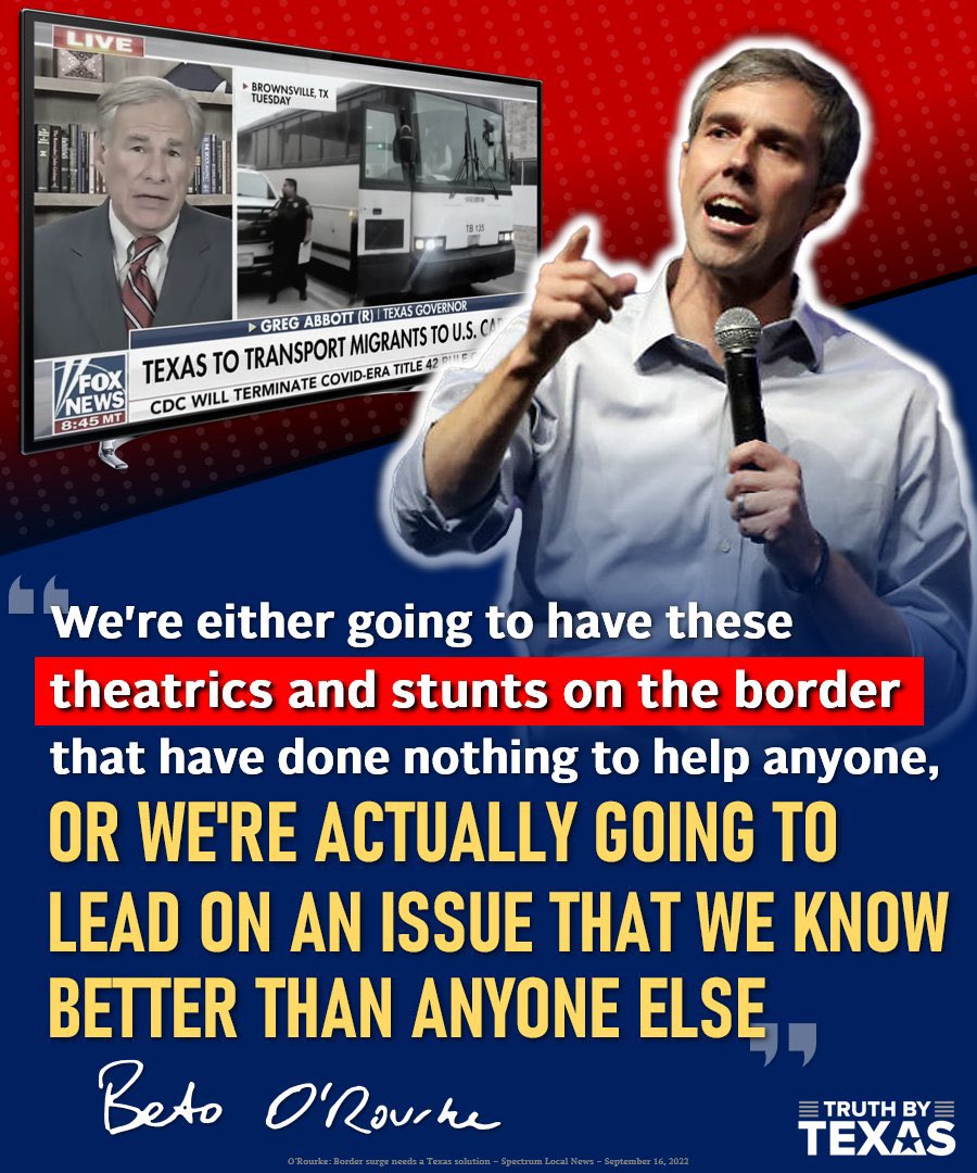 ZemanLynnZ's tweet photo. @GregAbbott_TX It’s YOUR JOB as Gov to secure the border. You’ve had 8 years. Time for NEW leadership 

#AbbottFailsTexasEveryday #AbbottBorderFAIL #VoteBETO #Texas #AbbottFailsWomen #BETO

#RepublicansVoteBETO #RepublicansVoteBLUE2022 https://t.co/rYj46KKPRP