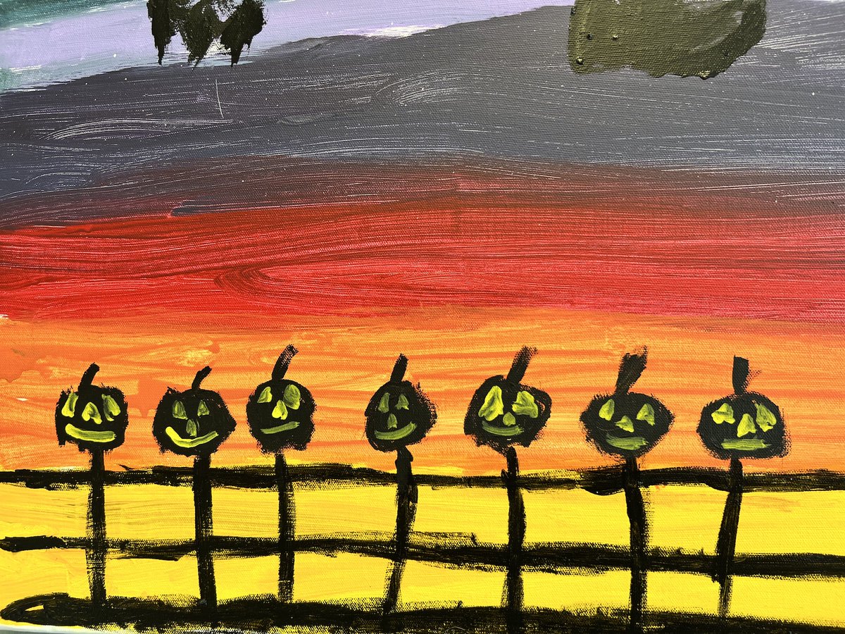 Seasons and holidays are fun to celebrate and to use as ideas for art projects. Isn’t this painting spooky and fun? 
It was created by one of our Adventures day program clients. 

What are you doing to get ready for Halloween? 🎃