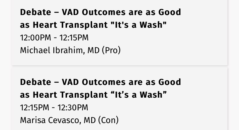 drhansie's tweet photo. The great debate - VAD vs Transplant @PennCardiology @PennCME @mikeibrahimmd @pennsurgery https://t.co/DKlRPlLoOu