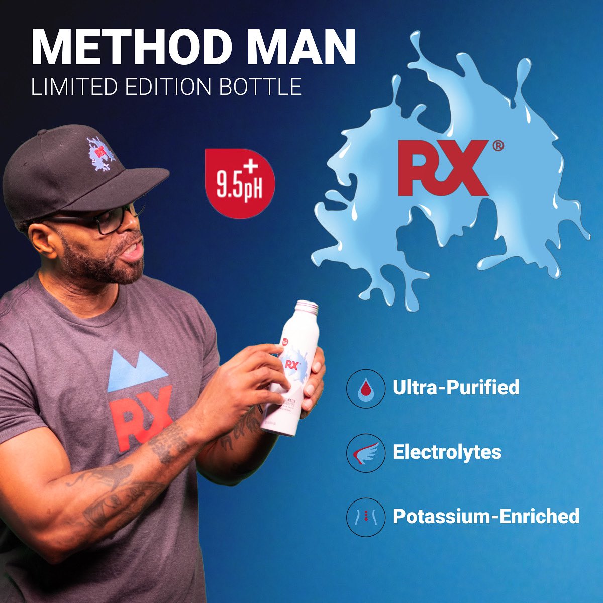 Our limited edition bottle is available on Amazon Prime and our website! 🌎 ✈️ 📦 💦 

Only a limited amount so get yours before they are gone!! 💪🏾💦 

www. drinkrxwater.com/method-man/
Amazon.com/rx 

@methodmanofficial 🫶🏾 @streetlifewu 👐🏾 @ticalathletics 💪🏾