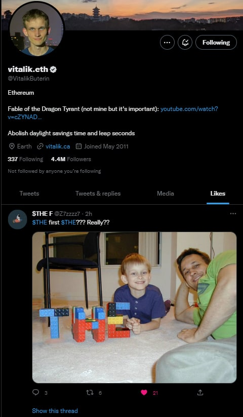 $The reversal is happening!

Vitalik once more showed us that we are $THE only vitalik meme. Congratz holders, sorry panic sellers