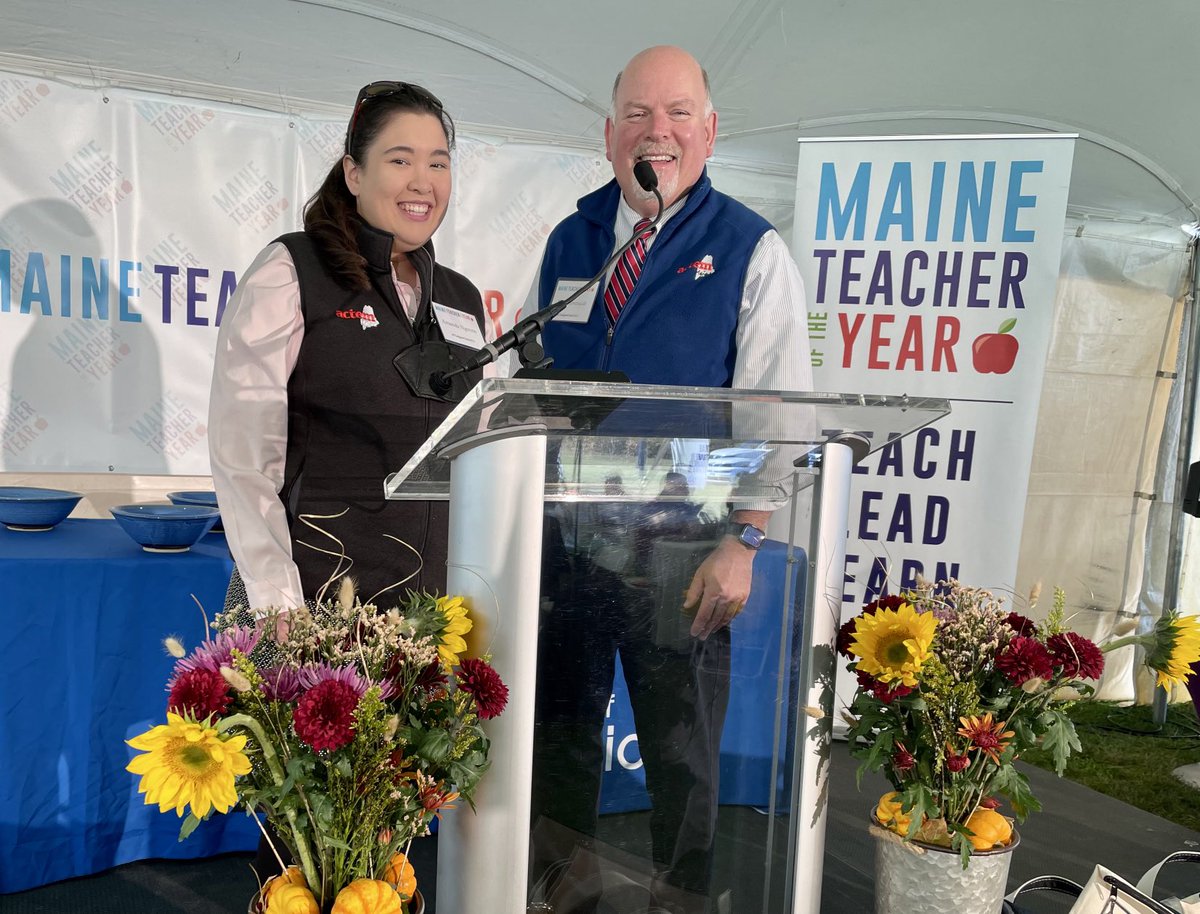 It’s an honor to be at the Maine Teacher of the Year Gala representing ⁦<a href="/ACTEM/">ACTEM</a>⁩ with ⁦<a href="/amanda_d_nguyen/">Amanda D Nguyen (she/her)</a>⁩. Congratulations to this year’s cohort.