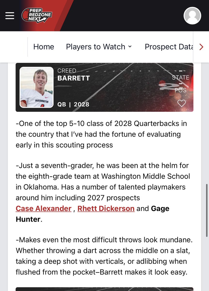creed_barrett's tweet image. Thank you for the write up @AlPopsFootball I appreciate it! @PrepRedzoneNext @QBclub12
