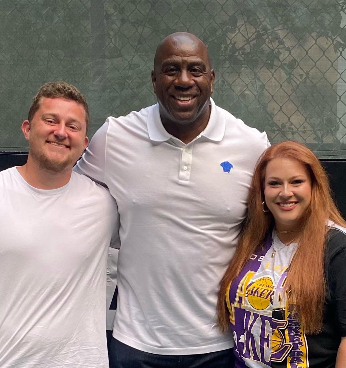 suzkindred's tweet photo. Spending the first day of our honeymoon with @MagicJohnson? Worth it! 🤩 https://t.co/kDJhYfcIQT