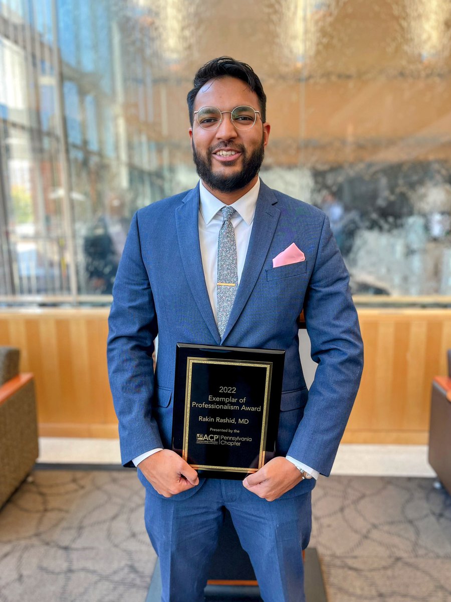 Congratulations to our future chief resident Dr. Rashid <a href="/RakinMRashid/">Rakin Rashid, MD</a> for being honored with the Darilyn Moyer Professionalism Award! Super proud of you!!! #PAACP
