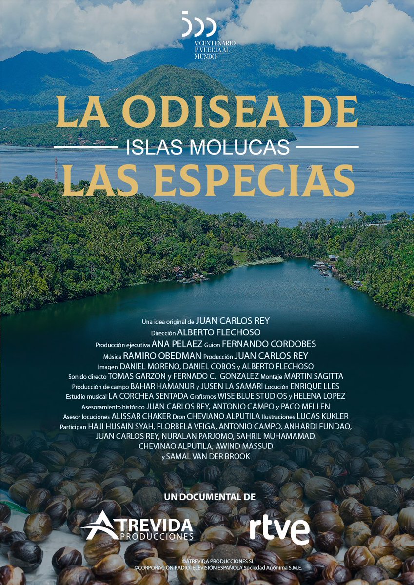 Hoy estrenamos. La odisea de las especias en La2. Un recorrido por la presencia ibérica en las islas Molucas, objetivo del viaje de Magallanes ElCano . Una coproducción con RTVE.