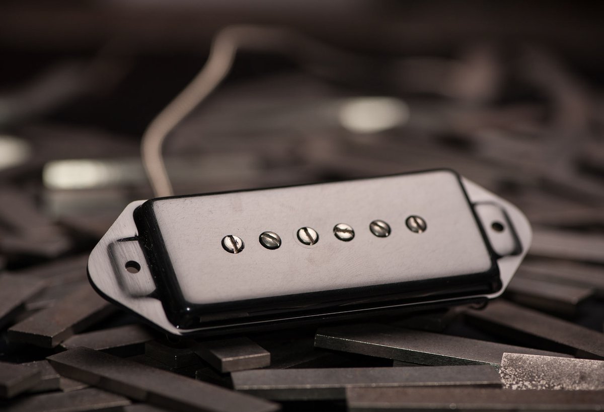 Capture the weathered midrange growl and grit of an original ’59 ES-330 with our Antiquity P-90 Dog Ear pickups. We now accept PayPal and offer financing through Klarna. Get your P-90s here: hubs.la/Q01nYCyn0 #SeymourDuncan #P90