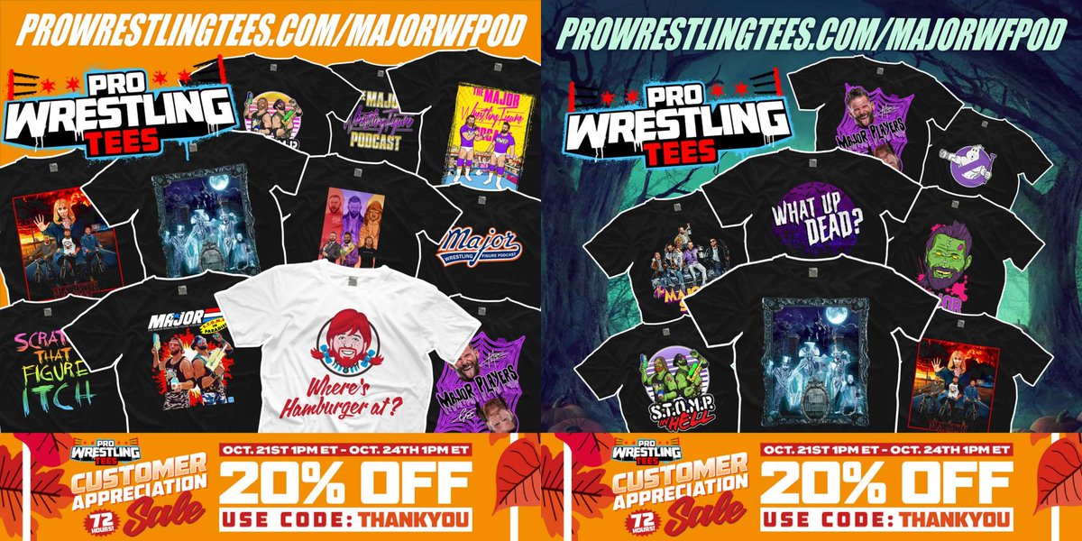 MajorPodNetwork's tweet photo. 48 HOURS LEFT of @PWTees' Customer Appreciation Sale!
Use discount code 𝗧𝗛𝗔𝗡𝗞𝗬𝗢𝗨 for 20% off!

https://t.co/kHO8EnLG1Y

#ScratchThatMajorItch @MajorPodNetwork @MajorWFPod https://t.co/TQSmzvGiiP
