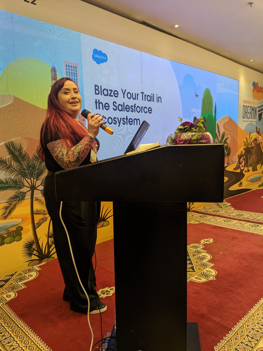 ch_sz_knapp's tweet photo. The @NAfricaDreamin closing keynote with the one and only @sashamilam. I just learned she started in Developer Relations #NAD2022 https://t.co/PWBUrWDDC2