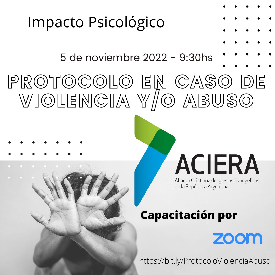El sábado 5 de Noviembre se realizará la Jornada de Capacitación sobre Protocolo ante violencia y abuso. Tema: Impacto Psicológico, por Zoom y con  inscripción previa que debe realizarse a través del siguiente link: bit.ly/ProtocoloViole… 
antes del día viernes 04/11 a las 16hs.