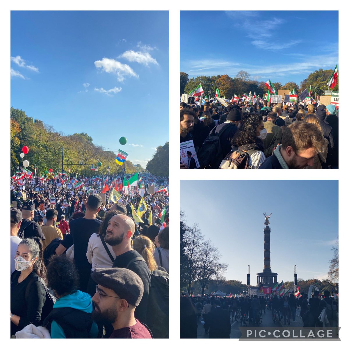 nashatme's tweet photo. @bnashat @TehranBureau 100.000 Europeans &amp; Iranians standing with the women of Iran, according to the Berlin police #berlin #zan #zendegi #azadi https://t.co/wZ77QtJG22