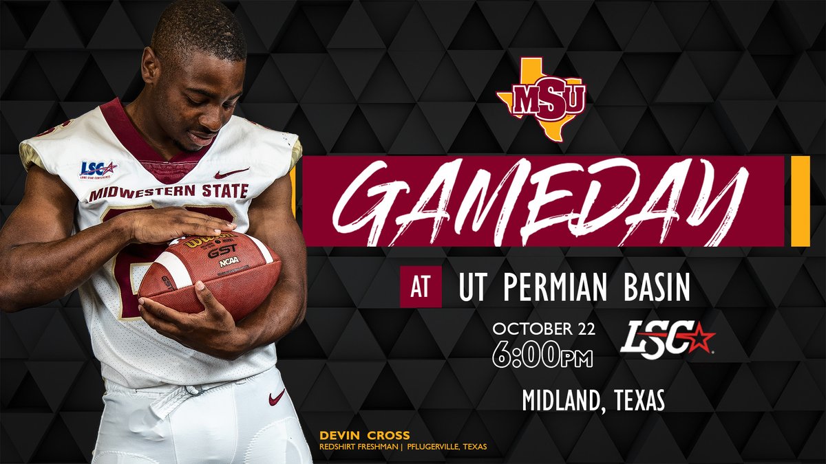 🏈 | <a href="/MSUTexasFB/">Midwestern State Football</a> and UT Permian Basin continue a growing rivalry TONIGHT at Astound Broadband Stadium in Midland. Kickoff at 6 p.m. #StangGang

📺 | bit.ly/3SorQEj
🔉 | bit.ly/3SkqJFP
📊 | bit.ly/3TNyyVI
