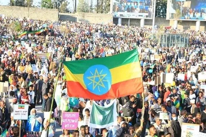ethiopian_pres's tweet photo. Addis Ababa Cross Square, they protested the intervention of europa and held a rally to raise their voices against Rasachan's issue!
#NO MORE
#share_post https://t.co/jLuQuYvwiP