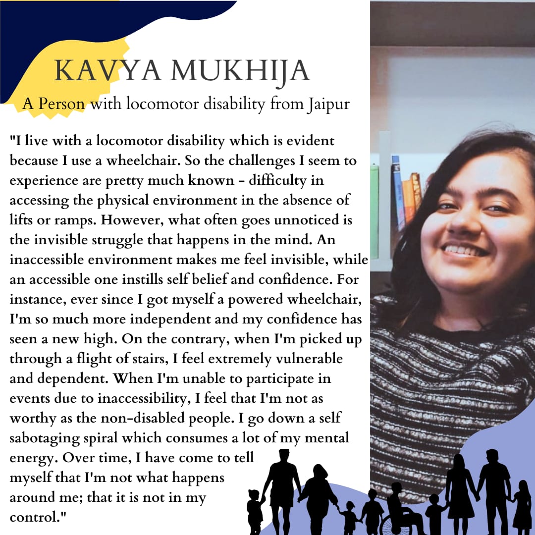 In our next, we have another story by @KavyaMukhija, who also faces invisible barriers due to her locomotor disability. She says 'I go down a self-sabotaging spiral, which consumes a lot of my mental energy'
#InvisibleDisabilitiesWeek
#BelieveInTheInvisible