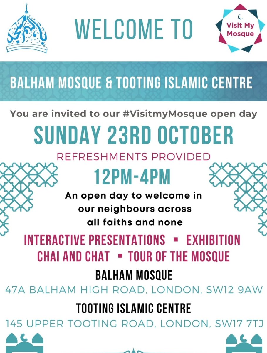 @ArshadDaud7 <a href="/WandsworthMayor/">Wandsworth Mayor</a> <a href="/DrRosena/">Dr Rosena</a> <a href="/tootingnewsie/">Tooting Newsie</a> <a href="/balhamnewsie/">Balham Newsie</a> <a href="/wandbc/">Wandsworth Council</a> <a href="/WCENLondon/">CEN</a> <a href="/summerstown182/">Geoff Simmons</a> <a href="/RichardCouldrey/">Richard Couldrey</a> <a href="/Sahar_Beg/">Sahar B Psychotherapist</a> #SaturdayVibes Great initiative that breaks down barriers &amp; builds positive relationships 👏 <a href="/BeaconMosque/">Beacon Mosque</a> <a href="/ElisabethChappl/">Elisabeth Chapple</a> <a href="/wandbc/">Wandsworth Council</a> <a href="/MPSWandsworth/">Wandsworth Police</a> <a href="/BalhamMosqueTIC/">Balham Mosque & Tooting Islamic Centre</a> <a href="/TootComKitchen/">TootingCommunityKitchen</a> <a href="/TootingNub/">Tooting Nub News 🇺🇦</a> <a href="/IFNetUK/">Inter Faith Network</a> #Faith #Policing #Engagement <a href="/ShaukatWarraich/">Shaukat Warraich</a> <a href="/MosqueSecurity/">Mosque Security</a> <a href="/AMP_MPS/">MPS - Association of Muslim Police</a>