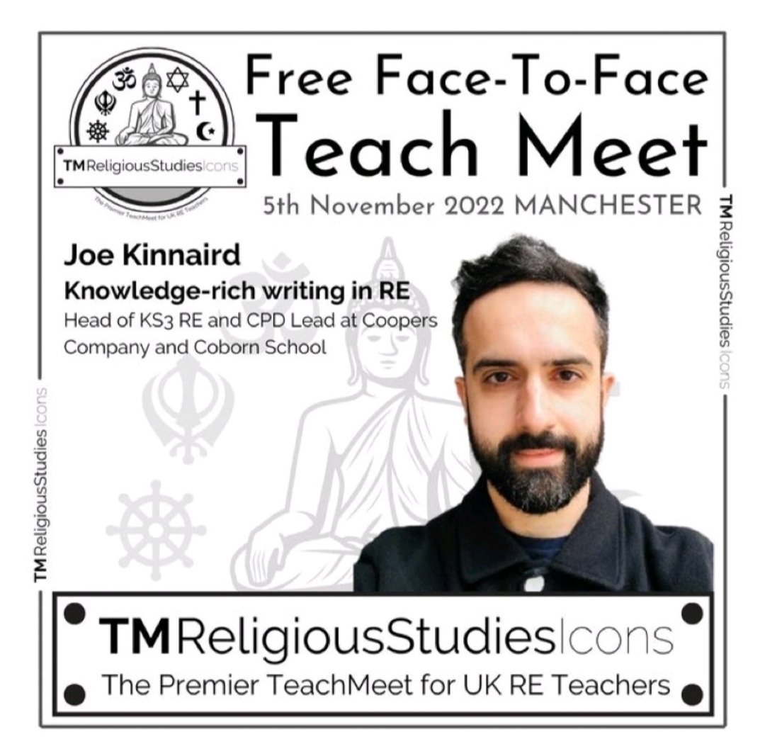 We aren't quite done with the speaker announcements just yet! Extremely excited to have <a href="/josephkinnaird/">Joe Kinnaird</a> joining us to share his wisdom on knowledge-rich writing in RE. Don't miss out!

eventbrite.com/e/teachmeet-re…