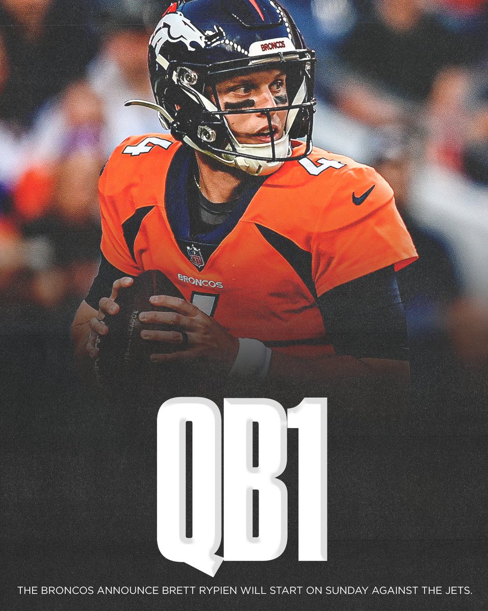 Brett Rypien will start for the Broncos.

#BroncosCountry