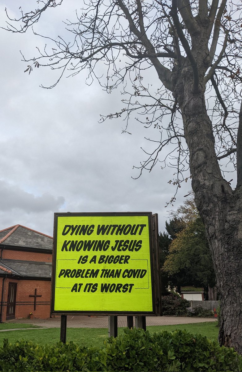 marnie_o's tweet photo. Truly unhinged advertising from a church in South London. How can it be considered "Christian" to compare the death of over a million people to someone not believing in Jesus? https://t.co/nfN8IVeE2M
