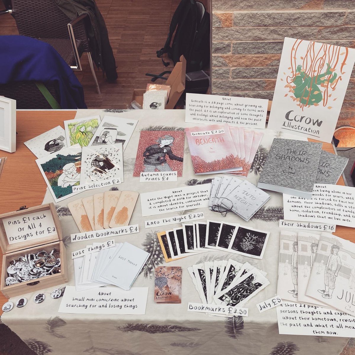 WorldofCcrow's tweet photo. Had a great time at @lincolnzinefest , met some cool people and enjoyed the creative vibes 😎 Thanks to anyone who stopped by my table and bought anything 💛 https://t.co/71VTuYqSWs