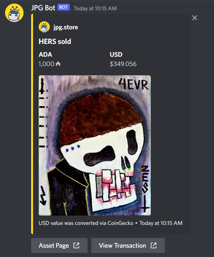 fvckzest's tweet photo. well... i was expecting these to last all day. 

ALL 3 PIECES I LISTED HAVE SOLD ON @jpgstoreNFT

HERS: SOLD FOR 1000 ADA
HIS: SOLD FOR 1000 ADA
WOAH: SOLD FOR 454 ADA

IM LITERALLY SHAKING.

#CARDANO #NFT #CNFT #LMNL #ZEST https://t.co/6bBOEW3rN3