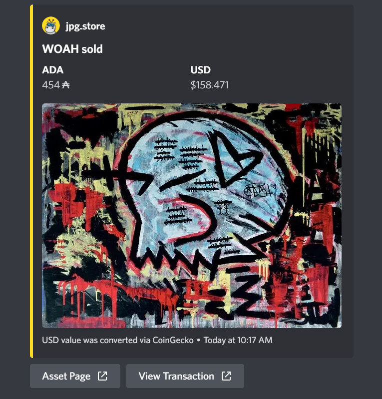 fvckzest's tweet photo. well... i was expecting these to last all day. 

ALL 3 PIECES I LISTED HAVE SOLD ON @jpgstoreNFT

HERS: SOLD FOR 1000 ADA
HIS: SOLD FOR 1000 ADA
WOAH: SOLD FOR 454 ADA

IM LITERALLY SHAKING.

#CARDANO #NFT #CNFT #LMNL #ZEST https://t.co/6bBOEW3rN3