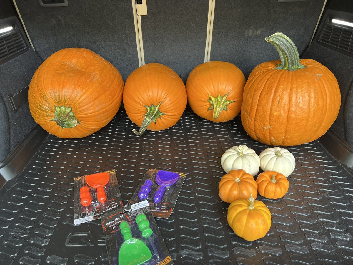 LadyR8RS's tweet photo. Let the carving begin! 🧡🤎🎃 https://t.co/PHAYGXDSje