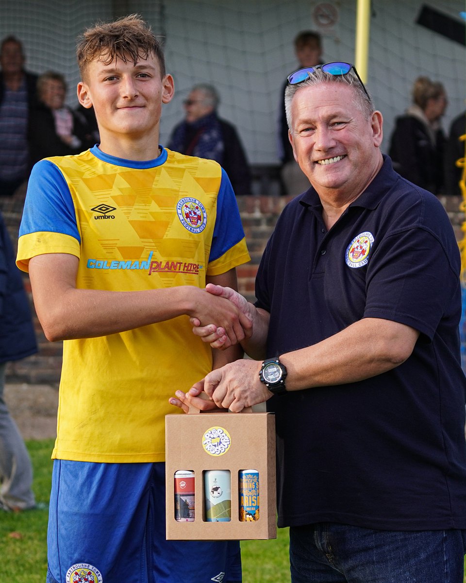 Today's Man Of The Match award goes to <a href="/FletcherHolman9/">Fletcher Holman</a>, another brilliant performance in the yellow and blue 🔥

Thank you too, The Rodmill, <a href="/bottlegrovebeer/">Bottle Grove</a>, and <a href="/townultras/">Town Ultras</a> (Pier Pressure) for your support, sponsorships, and raffle prizes. #ForzaTown💛💙