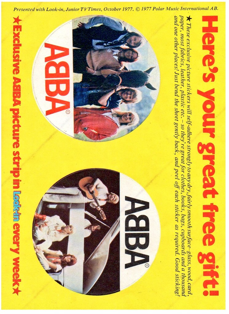 Graeme Wood on Twitter: "From October 1977 it's LOOK-IN! ABBA! Free ...