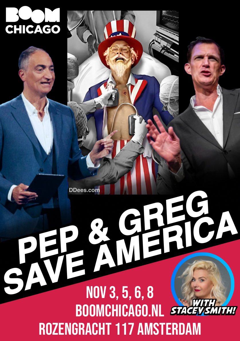 gregoryshapiro's tweet photo. New! #ExplainersWithJokes PLUS SONGS. Every time @peprosenfeld & I explain how #Democrats can still win, #StaceySmith will swoop in to check your audience reactions and improvise a song about it. PEP & GREG SAVE AMERICA! @BoomChicago
#midterms #democracy
https://t.co/YfLtwJ7E3b https://t.co/GLQr0lJ7fq