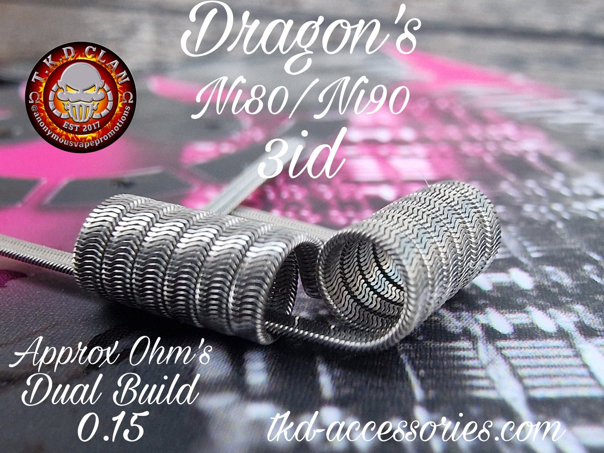 JohnnyBoyIsCraz's tweet photo. Dragon's from @thekilteddevil1 high quality hand crafted coils made from only the finest quality wire why not treat yourself to some today https://t.co/Q1qeI6GhMF
#TKDcoils
#TKDClanmember
#TKDvapinggroup
#TKDcoilsrespect
#TKDcommunity https://t.co/faDel5QhGQ