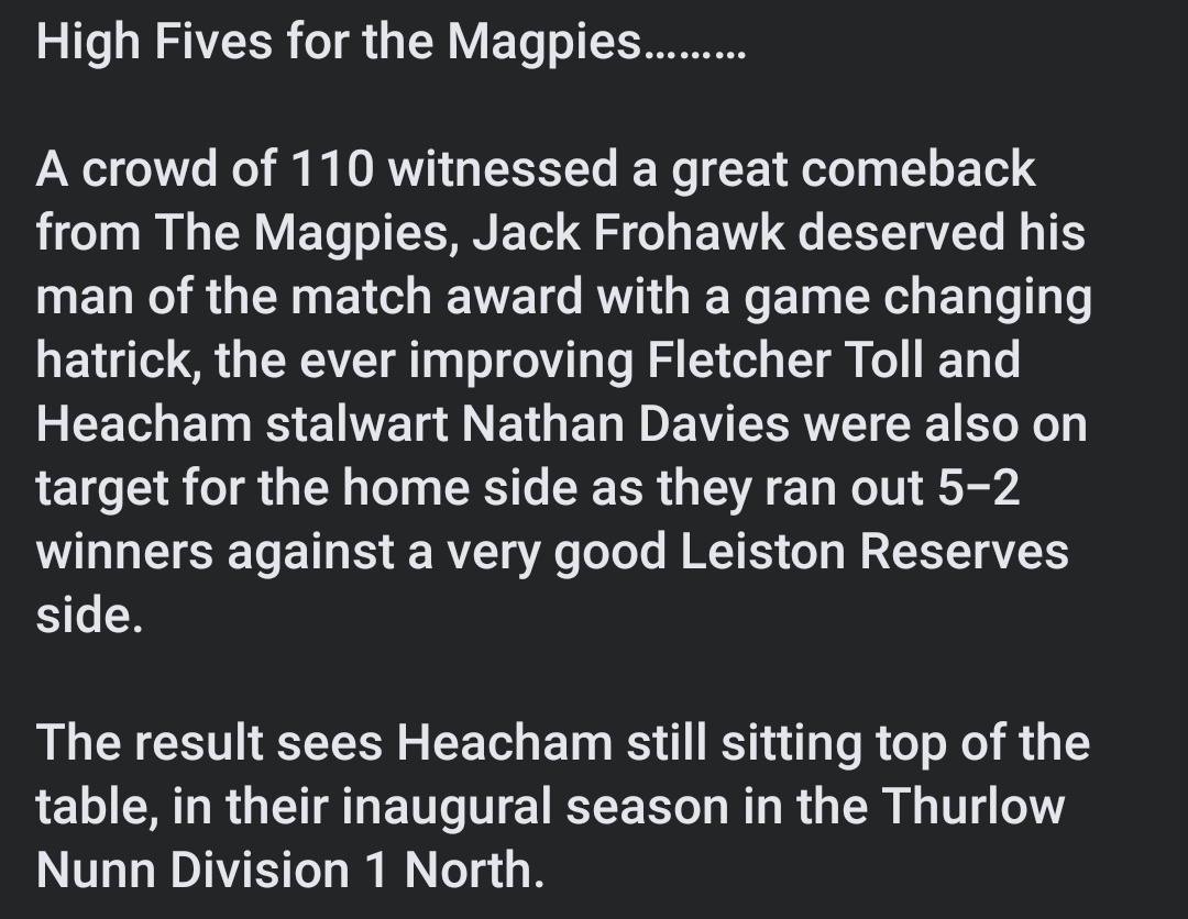 Heacham FC Supporters Club tweet media