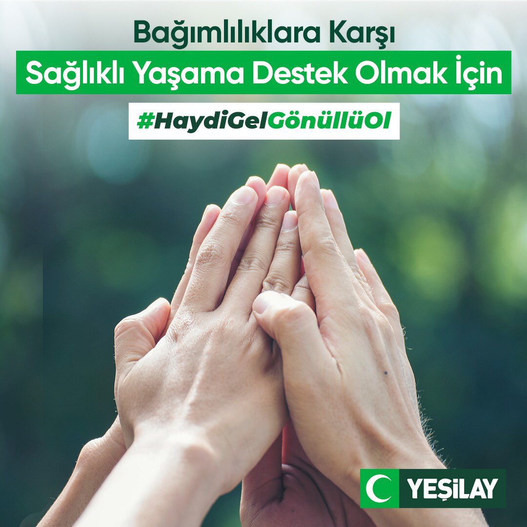 Desteğinizle güçleniyoruz… Sizlerde #YeşilayGönüllüsüyüm demek için #HaydiGelGönüllüOl ✅yesilay.org.tr/tr/kayit-ol/go… #Yeşilay @1920yesilay #Mersin