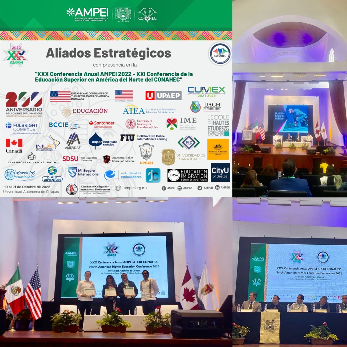 sofia_orozco's tweet photo. Muchas felicidades a #AMPEI y #CONAHEC por los resultados de la "XXX Conferencia Anual 2022 y XXI Conferencia Anual de CONAHEC". "Migración e Inclusión:desafíos y oportunidades para una #educacióninternacional sostenible. #Gracias @RectorUNACH y todo el equipo. #educaciónsuperior https://t.co/QJqcuMCNz7