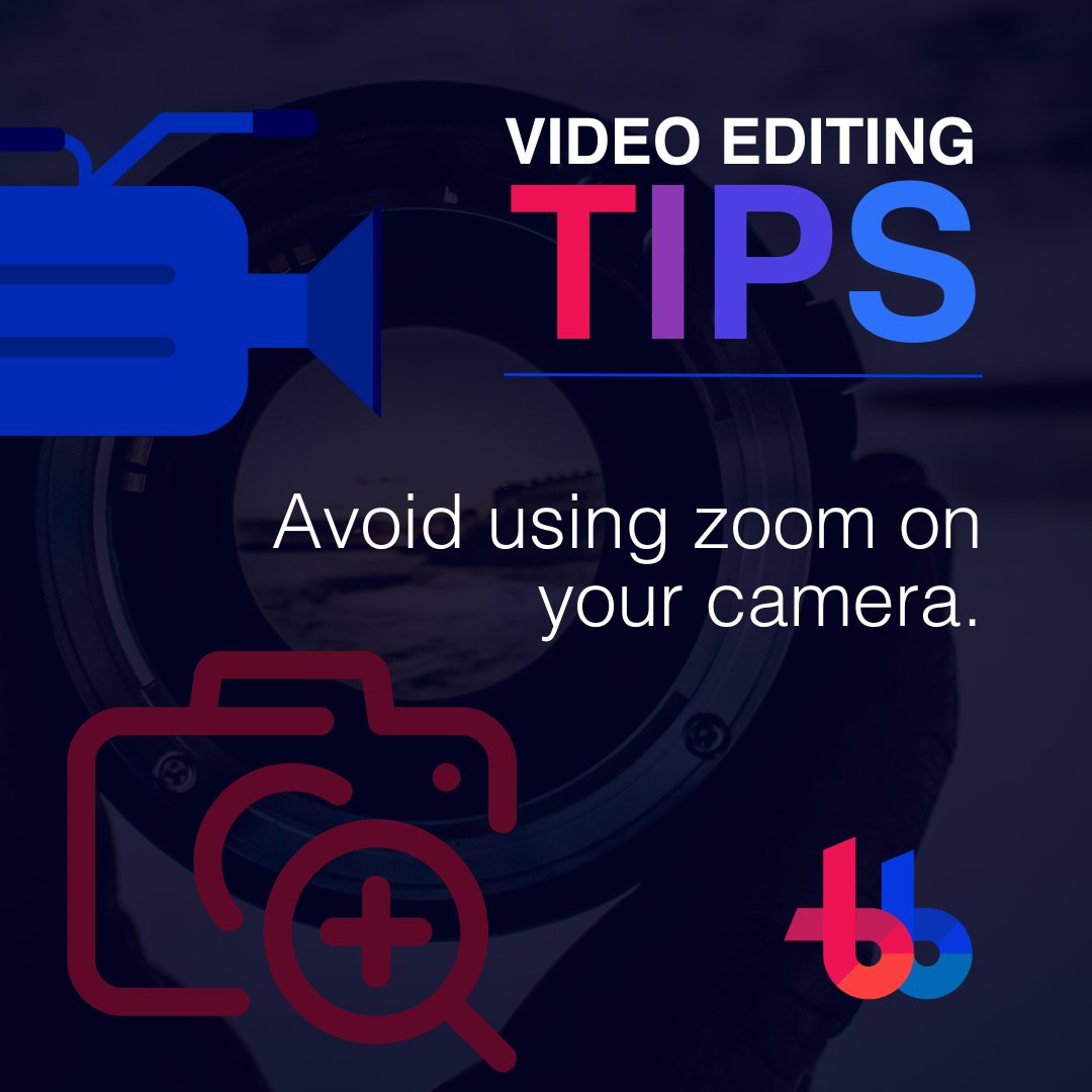 Digital zoom pixelates shots on most cameras, which makes them blurry, so film with your lens zoomed out. Need a close-up? Just move in with the camera. 📹

#BeBop #VideoEditingTips #FilmingTips